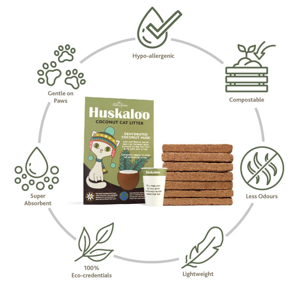 Litière pour chat Huskaloo