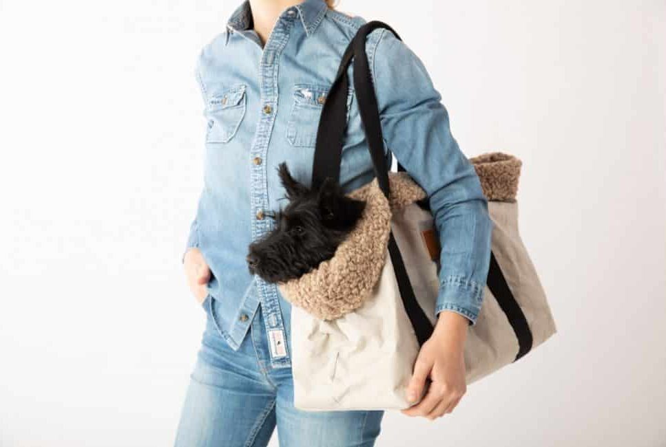 Dorothea Paper Shoulder Bag – Grey Bouclé Wool