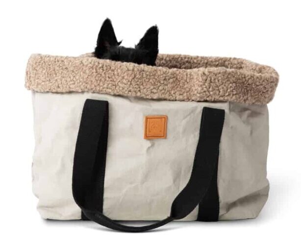 Dorothea Paper Shoulder Bag – Grey Bouclé Wool