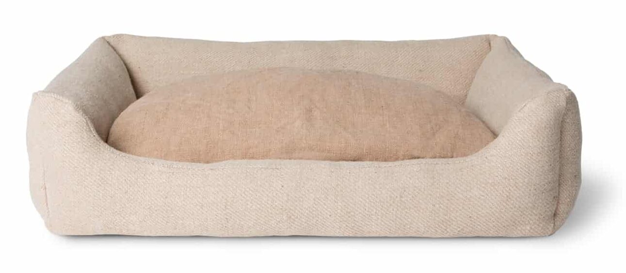 Henri ecrufarbenes Jute-Hundebett