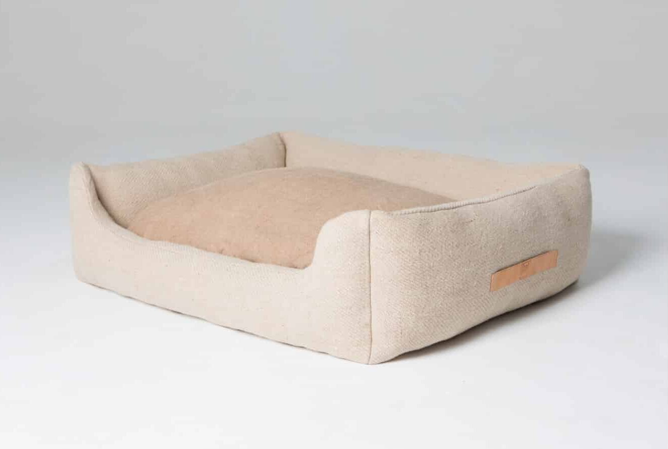 Henri ecrufarbenes Jute-Hundebett