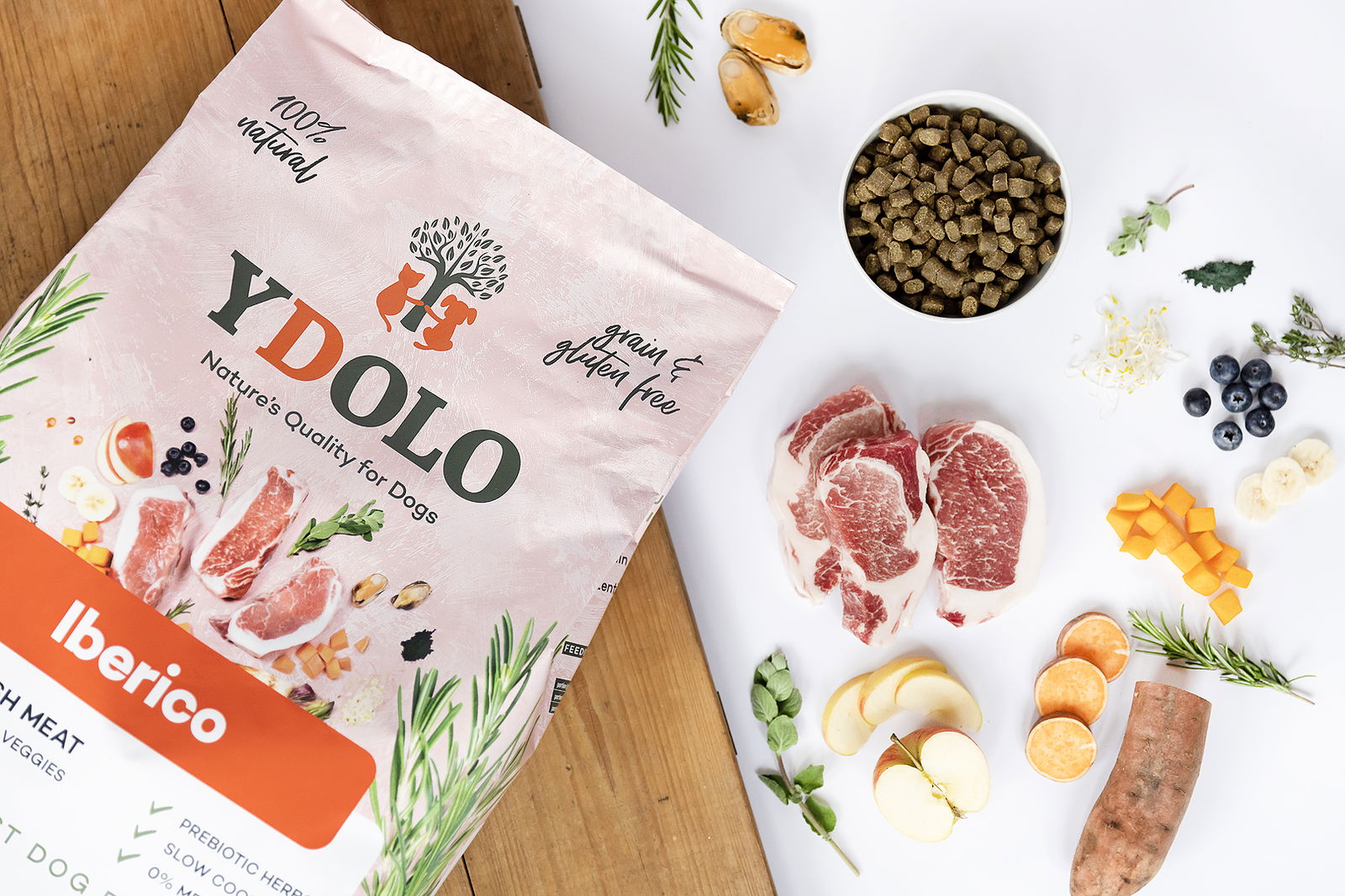 YDOLO Iberico semi moist dog food hondenvoer graanvrij
