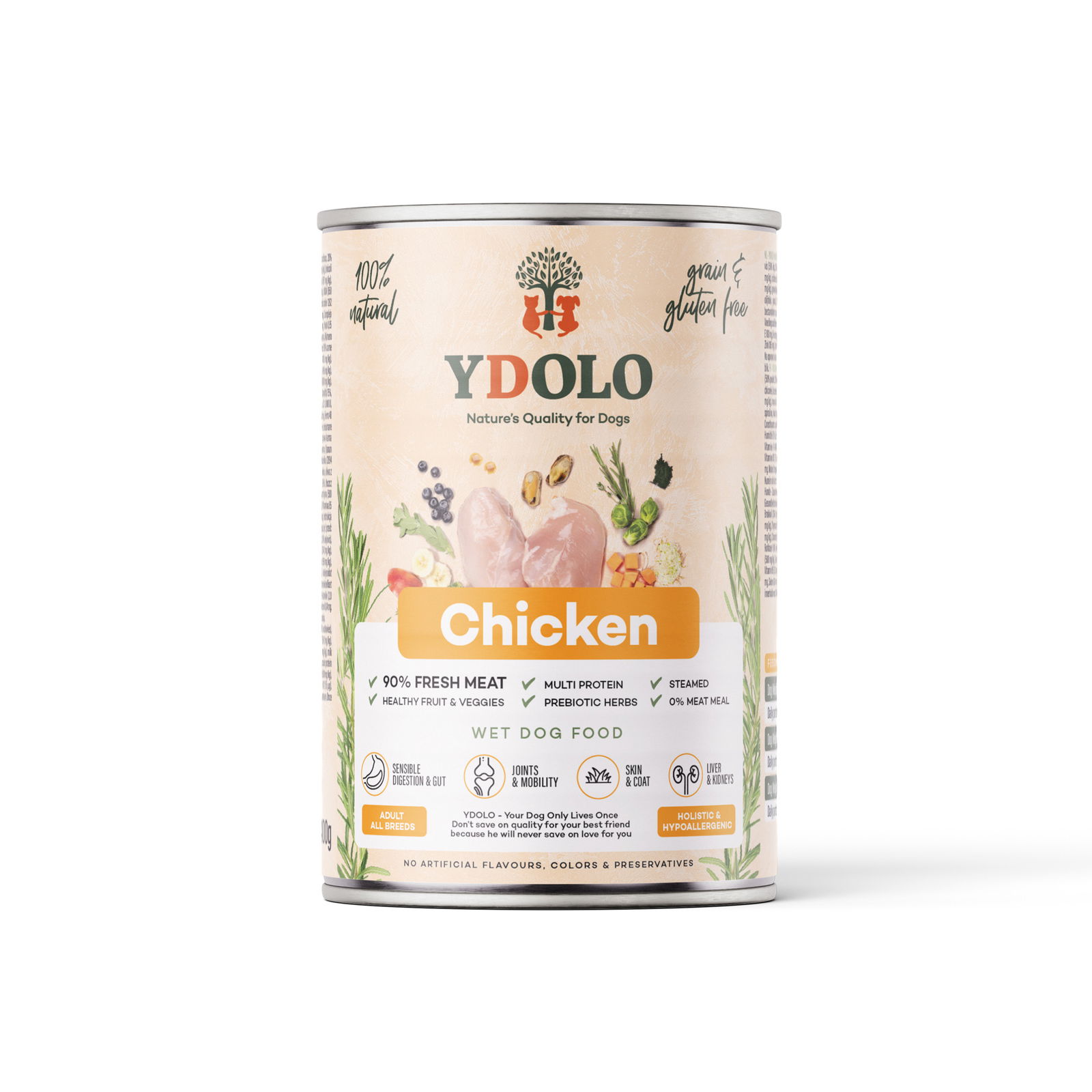 YDOLO Nourriture Humide pour Chiens – Poulet