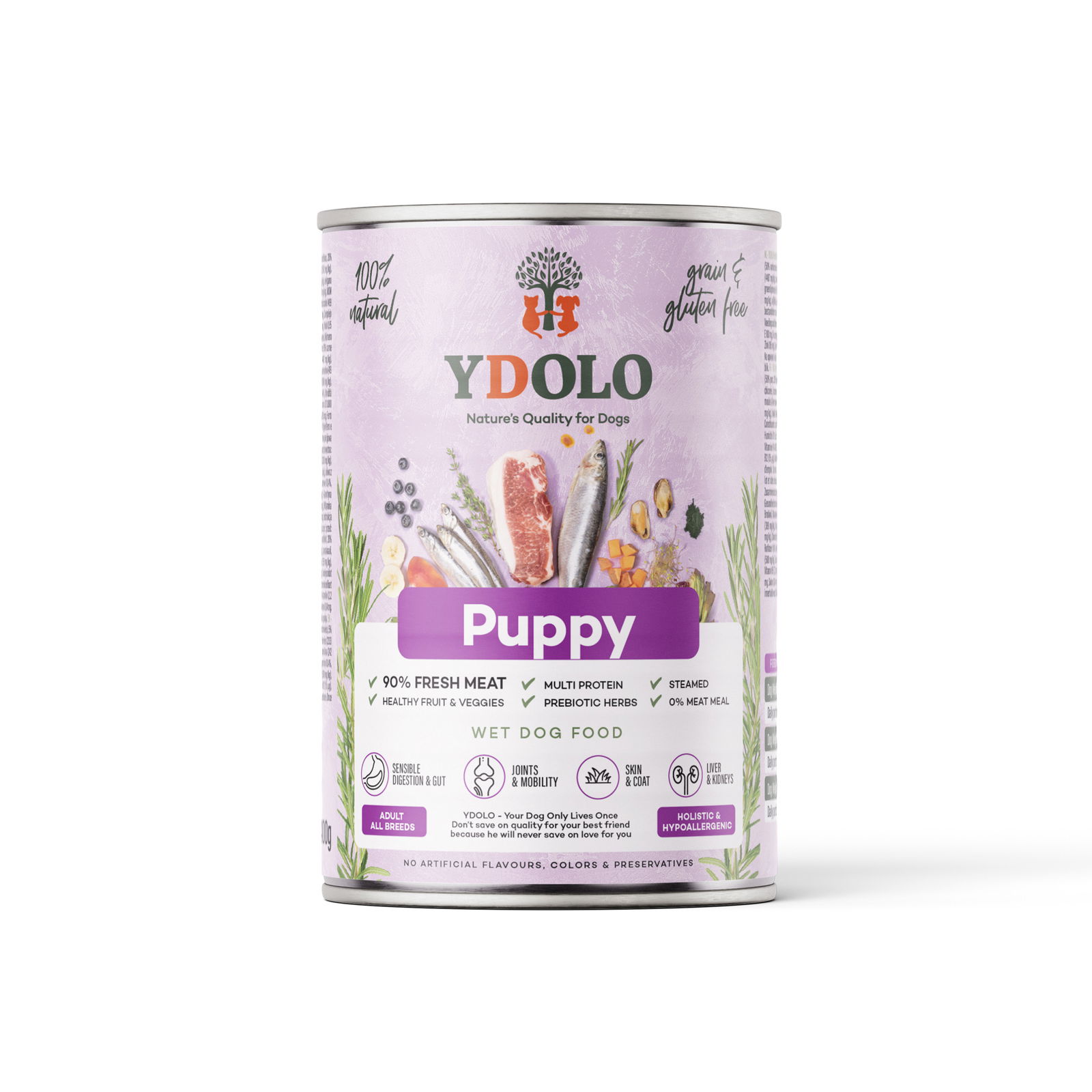 YDOLO Nassfutter für Hunde – Puppy